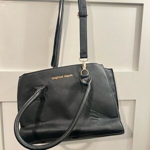 Christian Siriano Elegant Black Shoulder Bag